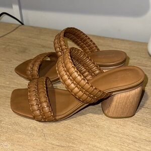 Universal thread Brown Woven Heeled Sandals